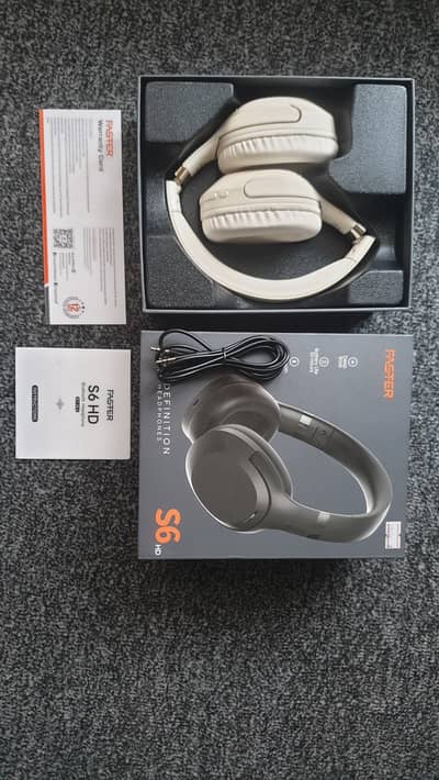 FASTER S6 HD Wireless Bluetooth Headphones 10/10 with Box & Cable