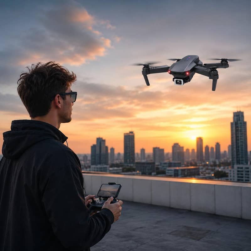 Drone E88 Pro Foldable HD Camera App Control 7