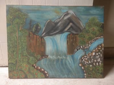 "Beautiful Handmade Landscape Painting - Perfect for Home Decor"