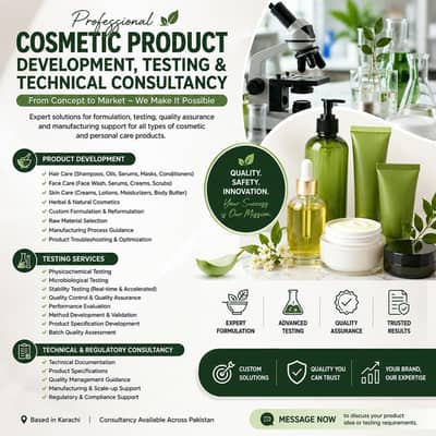  Cosmetic Product Development, Testing & Technical Consultancy 