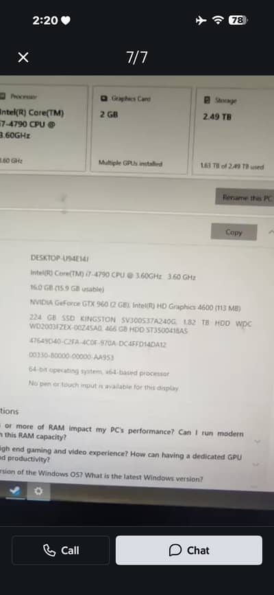 Hp laptop for sale 8470p