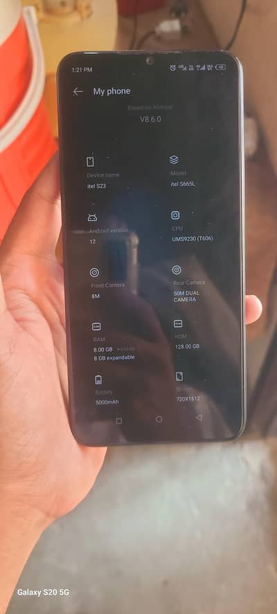 Itel S23 8+8/128 PTA with box charger