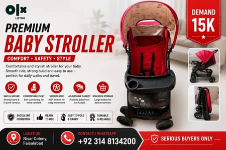 Baby Pram | Kids Pram | Stroller | Pushchair | Imported