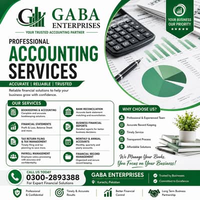 Acounting Services | Bookkeeping, Tax Filing & Financial Statements