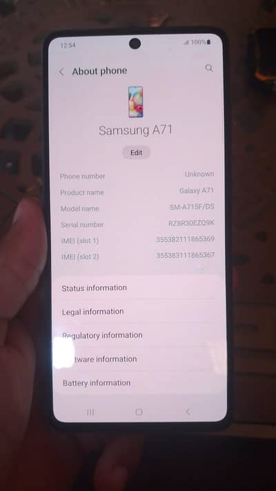 Samsung Mobile A71