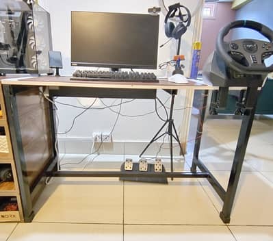 office table with iron with white top