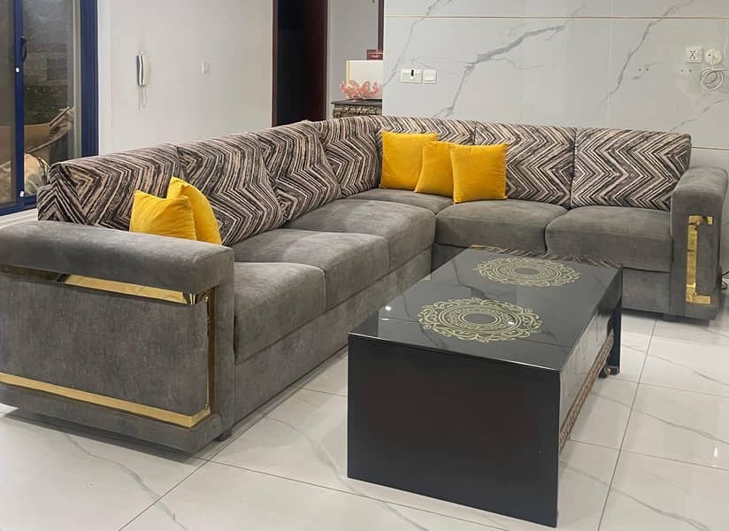 L shaped sofa 0