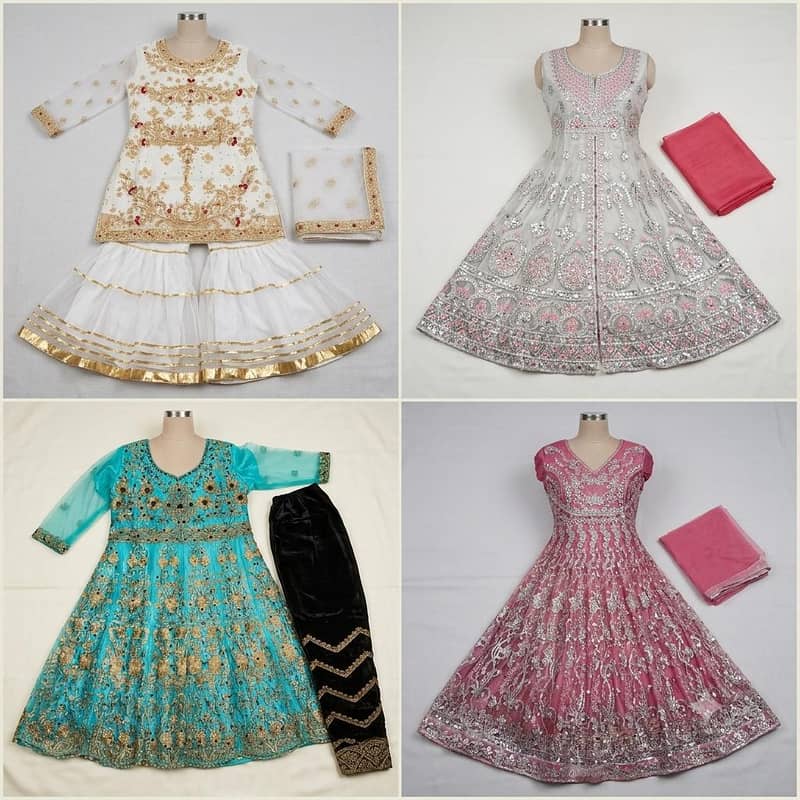 Fancy Party & Function Dresses (4 piece) 4