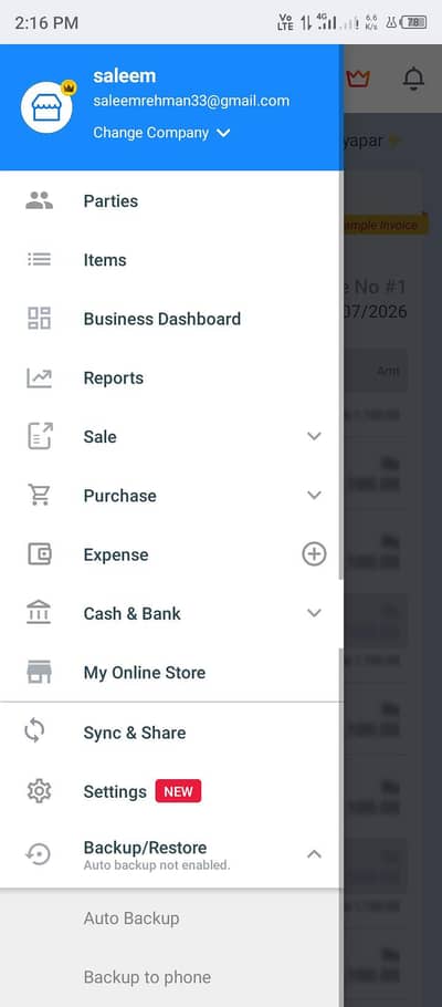 Business management software
