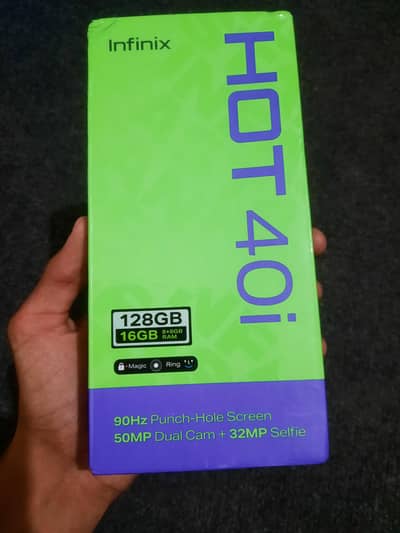 Infinix Hot 40i 10 by 10 with box 16 128 whatsapp 03099403787