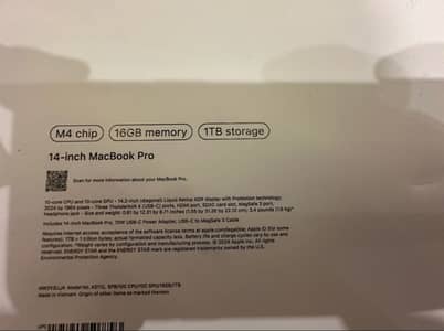 Macbook Pro M4 16GB - 1TB - Brand New