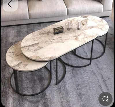Coffee table-nesting table-center table-marble coffee table-wood table