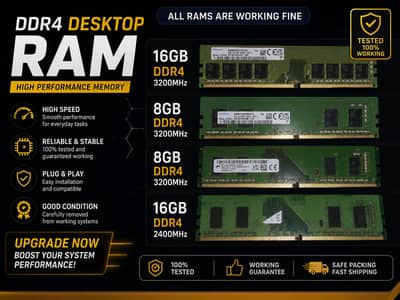DDR 4 rams 16gb 8gb 3200mhz / 2400mhz