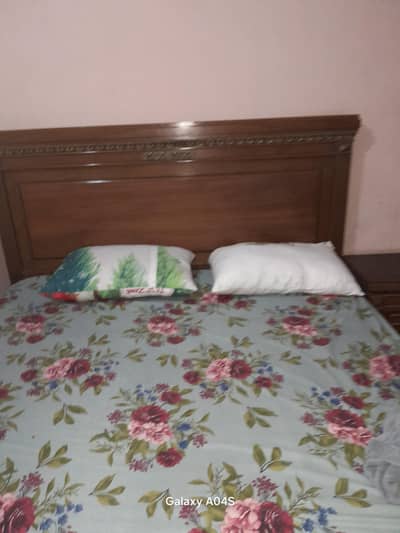 Used King Size bed with side tables for sale