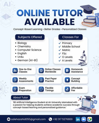 Online Tuition Available – Learn Smarter, Not Harder!