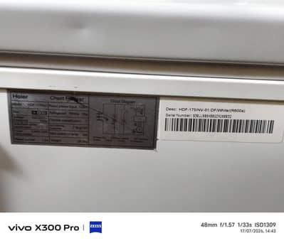 Haier inverter deep freezer 9year weranty