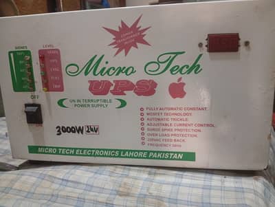 Micro Tech UPS 3000W 24V - Copper Transformer (Excellent Condition)