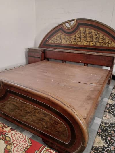 double bed with mattress for sale