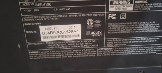 toshiba 24 inches