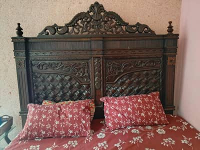 Pure wood double bed
