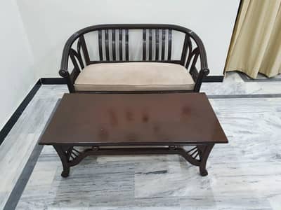 Chinese 2 seater sofa with center tabel