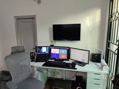 IKEA ALEX Gaming Desk, 6.5 ft x 2ft top with metal rod su, Urgent Sale
