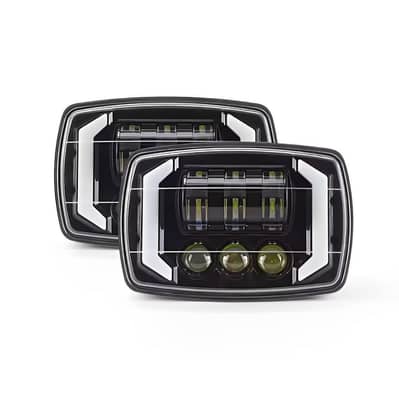 Premium Black Aluminium Headlight for Vehicles