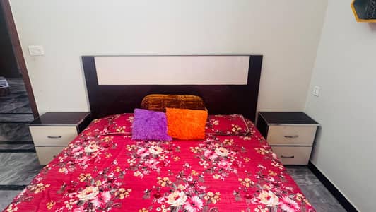 Bed with side tables and Matress