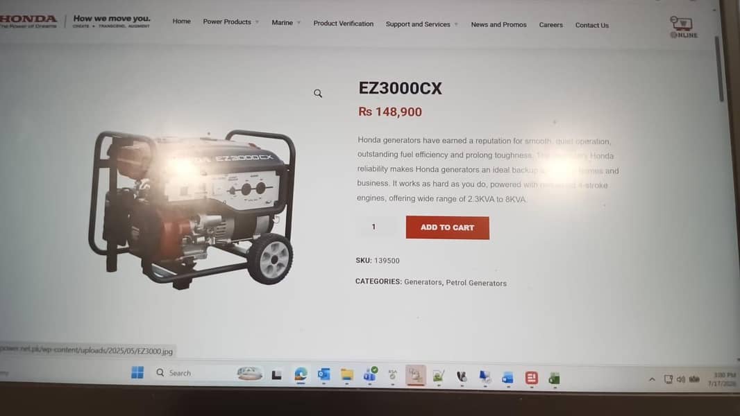 Honda generator 6