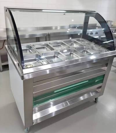 Salad Bar Counter Without Cooling Restaurant Display Counter