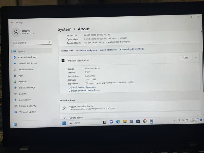 Lenvo thinkpad 1