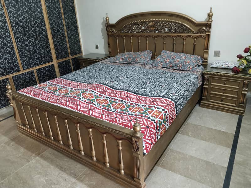 Bed & Side table & Dressing Table without mattress 0