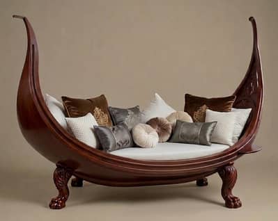 Luxury Handcrafted Wooden Boat Sofa | Premium Designer Daybed for Sale