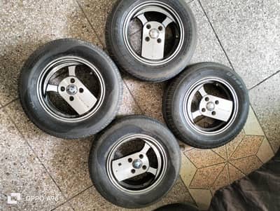 Alloy rims with tyres 13 inches