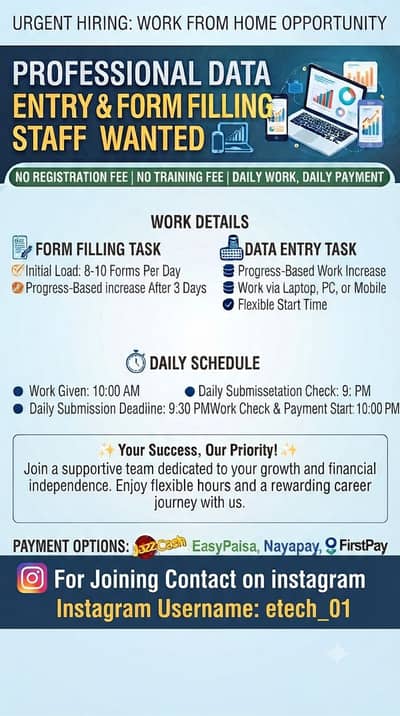 WITHOUT ANY INVESTMENT ONLINE FORM FILLING AND Data Entry work