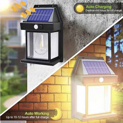 Solar Sensor wall light waterproof outdoor Led Light auto On/Off