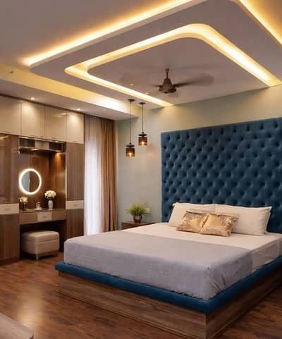 FALSE CEILING IN GYPSUM BOARD AND POP