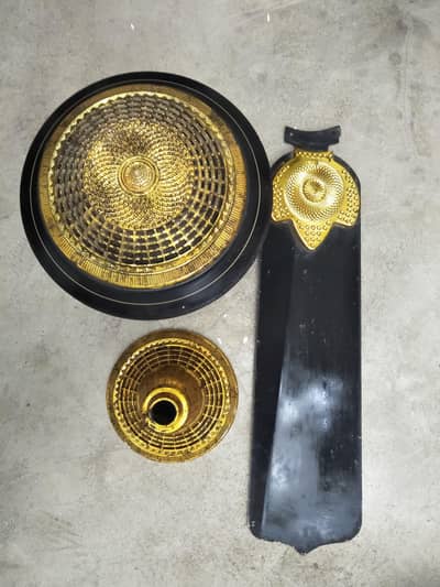Luminar Ceiling AC Fan Black and Gold Finish