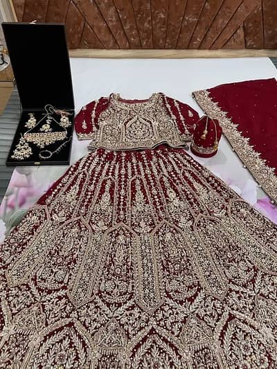 Brand Bridal Dress | WITH JEWELRY | Bridal Lehnga | Bridal maxi