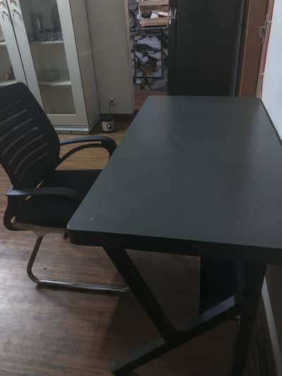 Office Table with book shelve and Chair best for gaming also