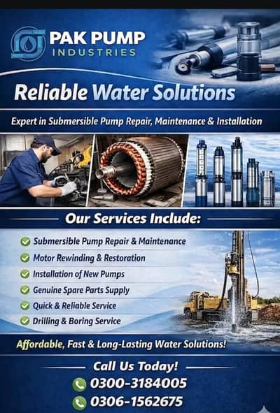 Submersible Pump Repair & Water Solution Experts