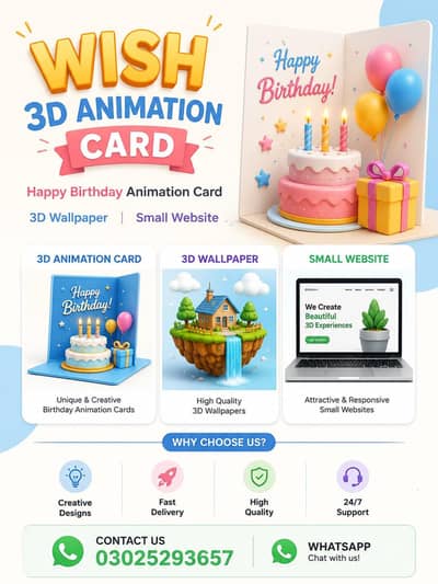 Animated 3d birthday card website