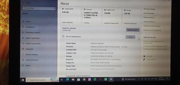 Dell latitude 3380 i5 7gen touch screen