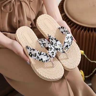 Rope bottom sandals and slippers