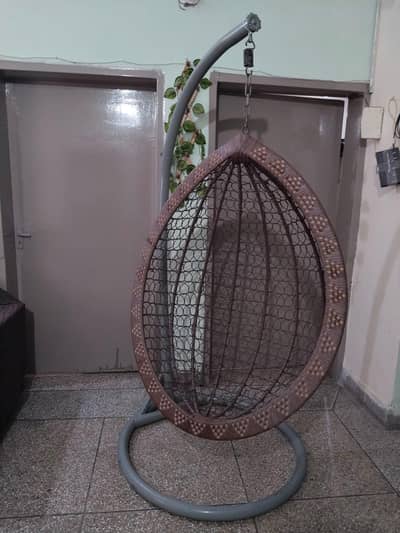 Hanging Egg Swing Chair with Stand - Good Condition (Without Cushion)