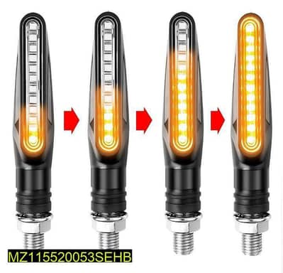 LED Bike Indicators with Yellow Glow for Pakistani Rides