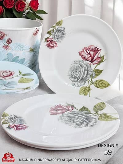 Malamine double glaze 72 pcs dinner set