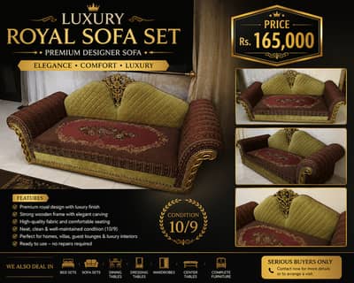 Luxury Royal Sofa Set | Premium Designer Sofa | Excellent Condition 10