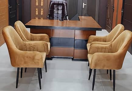 Office table boss chair customers chairs