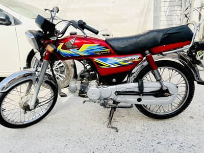 honda cd 70 red colour 2021 model All good condition